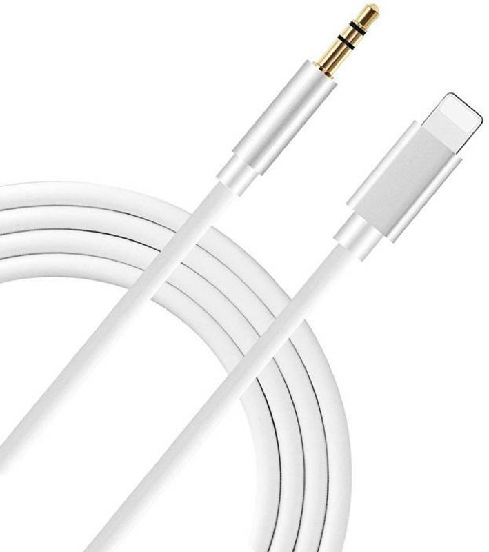 Expresscraft White & White Lightning to 3.5mm Aux Audio Cable, Aux Cord iPhone iPad to Car/Home /Headphones Phone Converter(8 Pin)
