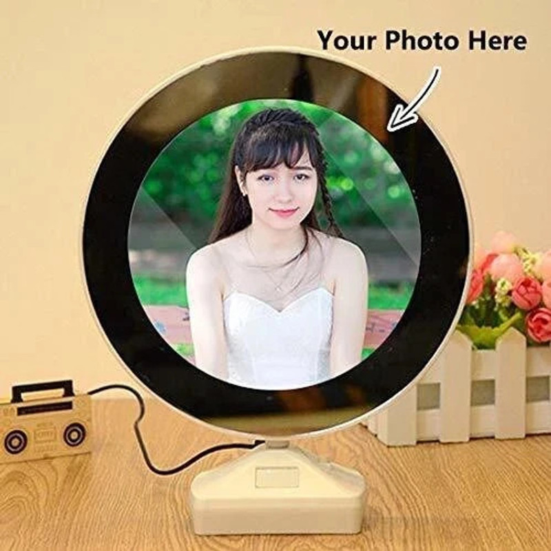 CASEMANTRA Magic Mirror Photo Frame 8 inch 3D(1 GB, White)