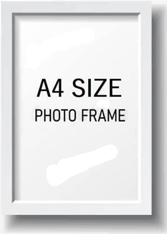 Sukhasha A4 Document Photo Frame Black Certificate & Picture Frames for Home 8 inch A4 Document Photo Frame(White, Black)