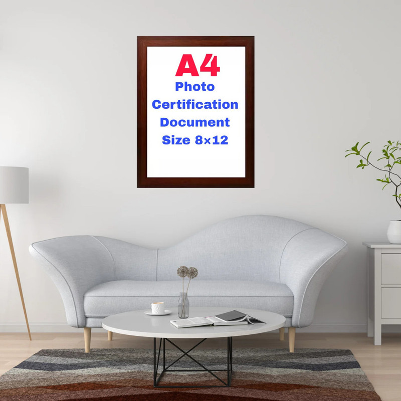 Royal Art Royal brown 1 8 inch Brown colour A4 size photo frame for multipurpose use(Brown)