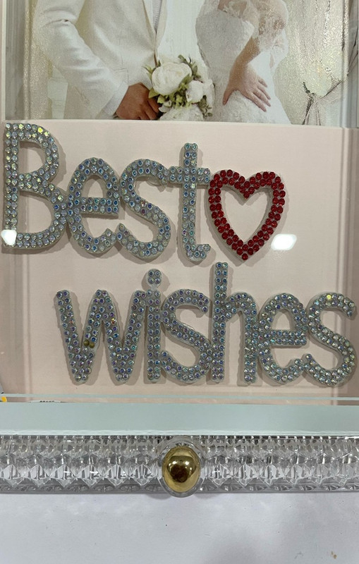 RD Brothers RD BROTHER'S "Best Wishes" Wedding Photo Frame 7 inch COLOURFULL(Off White)