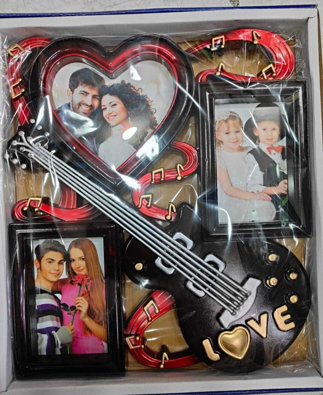 frame oto hPto ohP Gitar photo frame 8 inch Decoration(Black & Red)