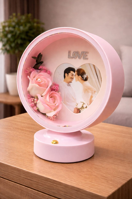 Abhishek A838337 8 inch Digital 3D photo frame(Pink)