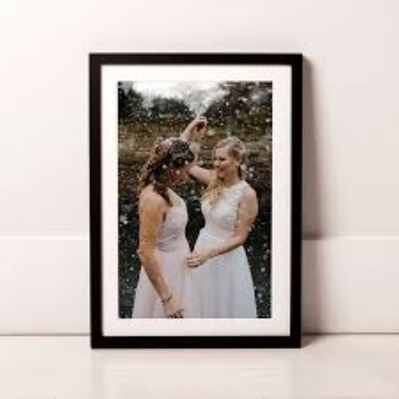 pixsperso Single A4 Photo frame 12 inch Digital(Black)