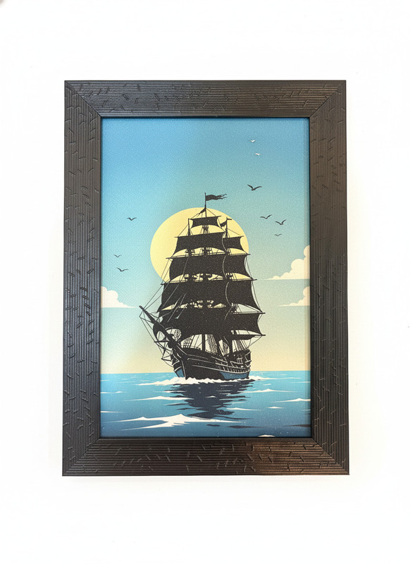 RI And RA Ship in Frame 7 inch Digital(Dark Brown)