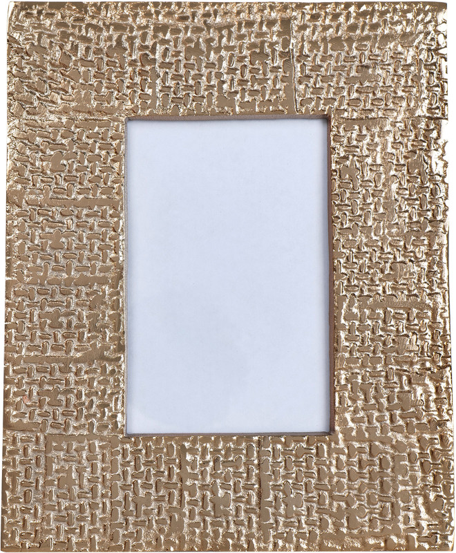 House of Sajja Photo frame of metal in rose gold color 7 inch frame(Gold Rose)
