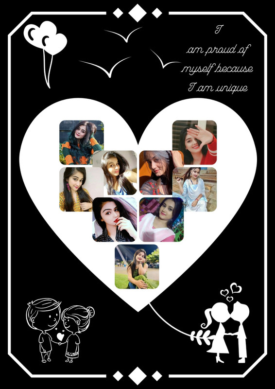 JNEX A4 SizeCustomized Frames For Wall Rectangular Photo Frame With Photo 7742982251_ 12 inch Frame, Birthday frame, Wedding Frame(Black)