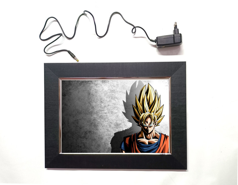 anshul internet point SUPER SIYAN GOKU LED FRAME 11.5 BY 15.55 15.5 inch LED PHOTO FRAME(Multicolor)