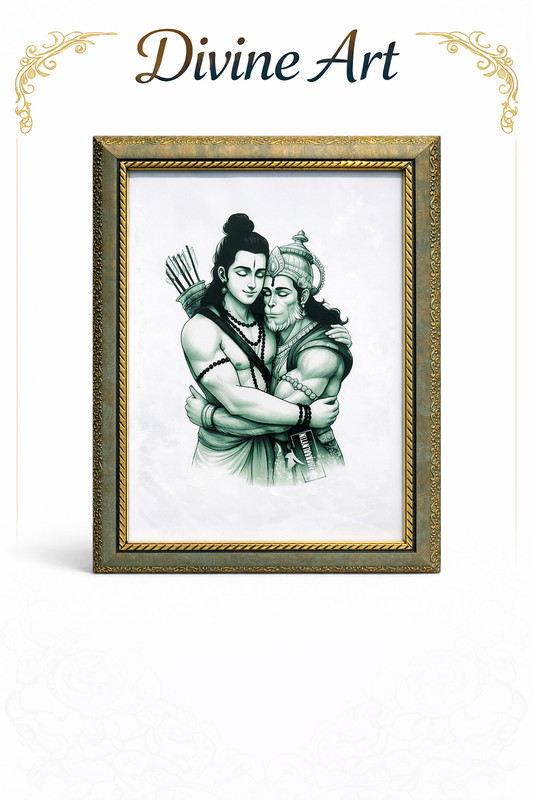 12th fail photographer hanuman 12 inch  Photo Frame(Green)