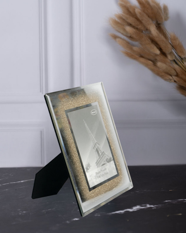 AARVIDECOR Meetart Glitter Gradient Gold 4x6 Inch – Elegant Tabletop Display 6 inch Nautical(Gold)