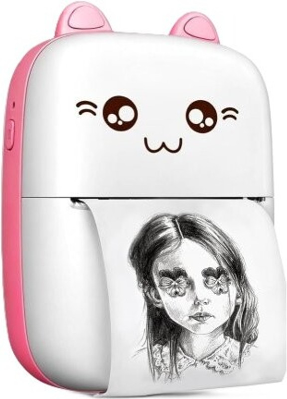Pacific Trading Mini Thermal Bluetooth Printer Photo Printer(Pink)
