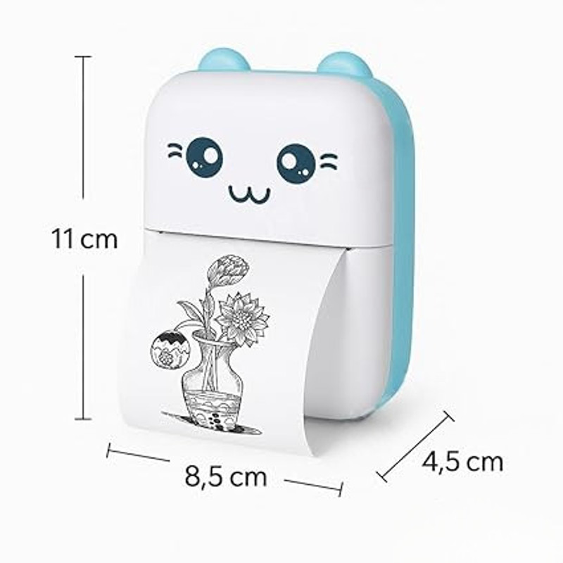 mahitek Kitty Themed Thermal Printer Battery Operated Ideal for Students Age 5+ Photo Printer(Multicolor)