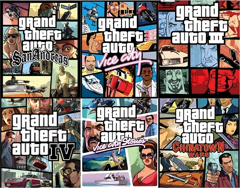 GTA San Andreas GTA 4 | 6 iN 1 Combo PC Games DVD | Offline Only(PC Game, for PC)