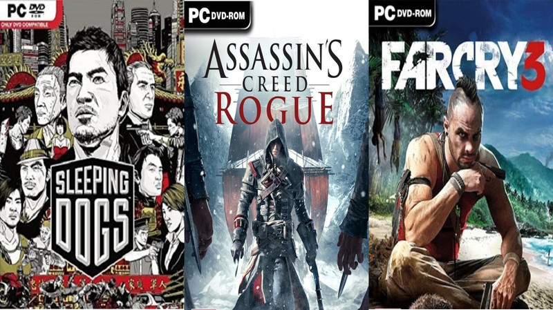 Sleeping Dogs, Call of Duty World at War, Farcry 3 Top Three Game Combo (OS : 64 Bit Only) (Offline Only) (Regular)(Action Adventure, for PC)
