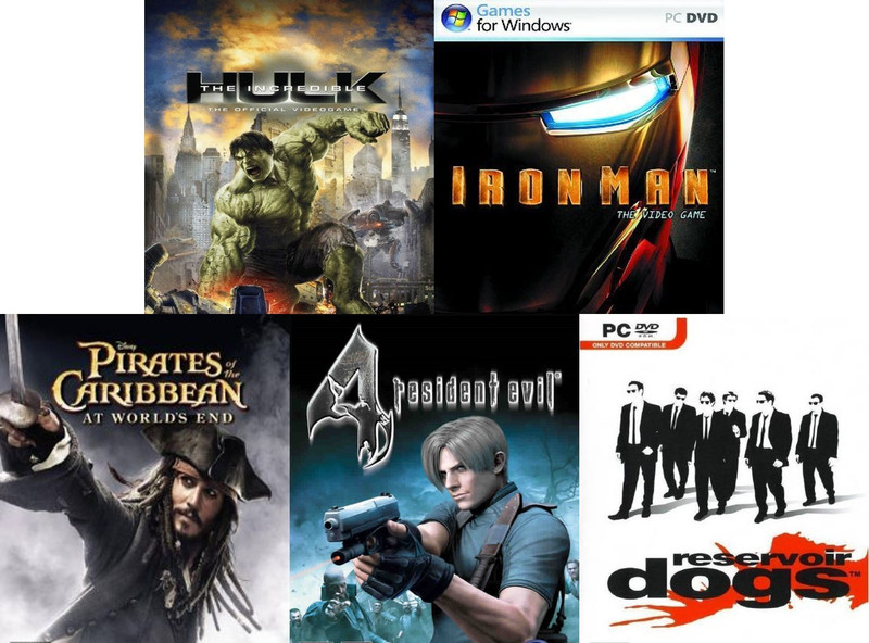 Hulk, Ironman, Poc, Resident Evil 4, Reservoir Dogs Top Five Game Combo (Offline Only) (Regular)(Action Adventure, for PC)