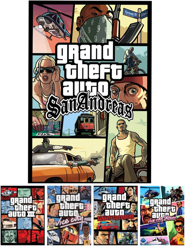 2CAP Gta San Andreas 5 In 1 Pc Game (Offline only) Complete Games (Complete Edition)(Pc Games, for PS Vita)