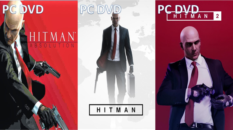 Hitman Absolution, Hitman 1, Hitman 2 Top Three Game Combo (Offline Only) (Regular)(Action, for PC)
