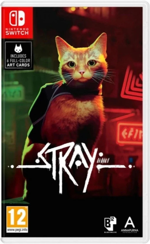 “Stray Nintendo Switch Physical Game Cartridge | Immersive Cat Adventure in Futuristic City | Best Nintendo Switch Games Story-Driven Nintendo Games Experience | Highly Rated Stray Nintendo Switch Adventure | Offline Game | Perfect Gift for Nintendo Gamers(for Switch, VR Compatible)