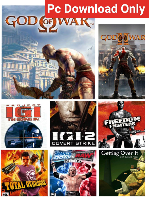 Project IGI God Of war 8 In 1 Combo Pc Game Download (Offline only) Full Games Complete Edition(Code in the Box - for PC)