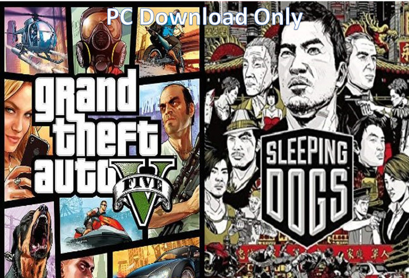 Watch Dogs 2 and Gta 5 Top Two Game Combo (Offline Only) (No DVD) (Regular)(Action and Open World, for PC)