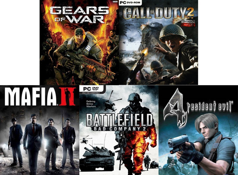 Ghost Recon Future Soldier, Call of Duty MW 3, Resident Evil 6, Battlefield Bad Company 2 Top Four Game Combo (Offline Only) (Regular)(Action Adventure, for PC)