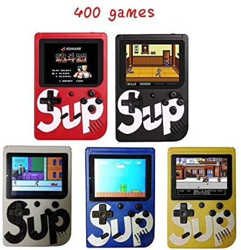 Sup Game Portable Video Game Box with Mario, Super Mario, Dr Mario, Contra, Turtles, and Other 400 Games with Battery Included (Random Colour) Limited Collector's Edition(Code in the Box - for PC)