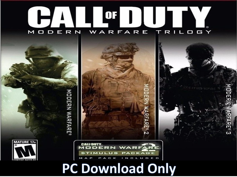Call of Duty Modern Warfare 1-2-3 Top Three Game Combo (Offline Only) (Regular)(Action Adventure, for PC)