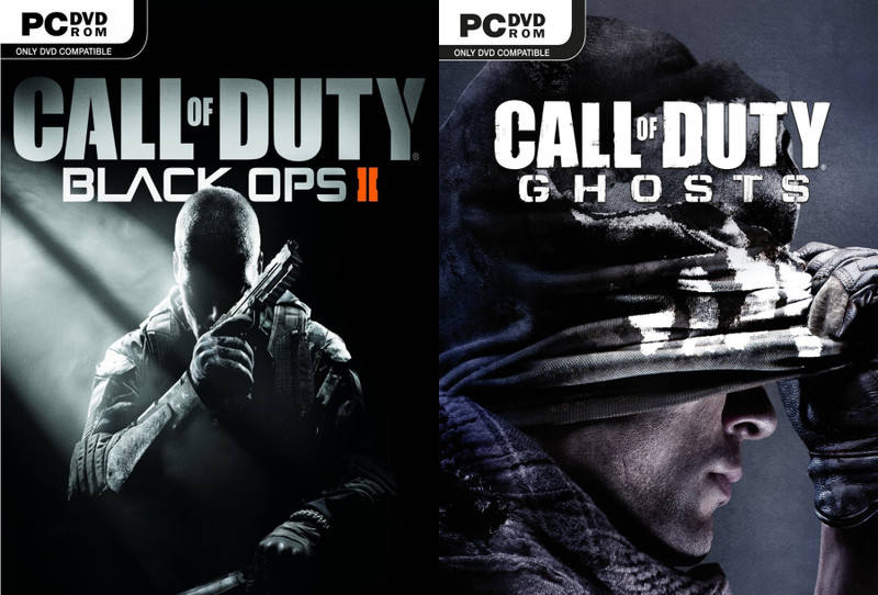 Call of Duty Black Ops 2 and Call of Duty Ghosts Top Two Game (Offline Only) (No DVD) (Regular)(Action, for PC)