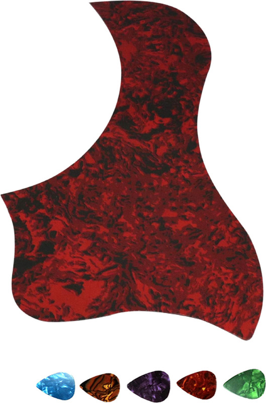 Mocking Bird Acoustic Guitar Pick Guard(Ghost Red)