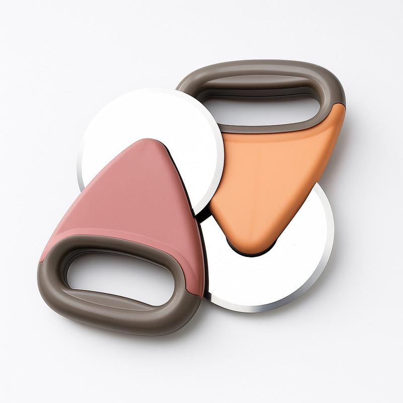 MIT Pizza Cutter 2pcs Combo Multi Mould Pie Crust Cutter Alphabets(Pink & Orange ; Pack of  2)