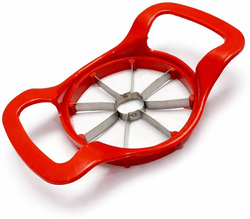 Balaji bazaar Stainless Steel blade Red Apple Cutter 8 Blade | Fruit Slicer | (Pack of 1) Single Mould Pie Crust Cutter Leaf(Red ; Pack of  1)