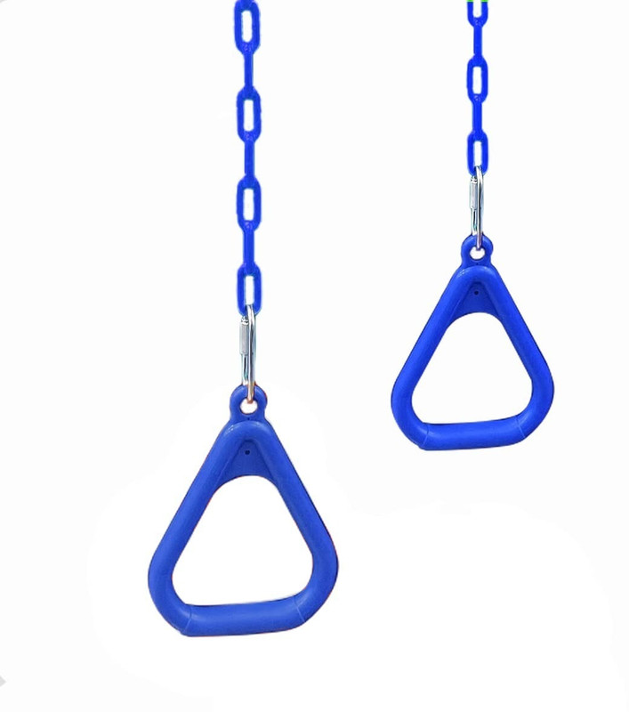 Charming treasures Gym Trapeze Ring with Chain Set for Kids/Adults Sports Outdoor Indoor Gym Swing Pilates Ring(Blue)