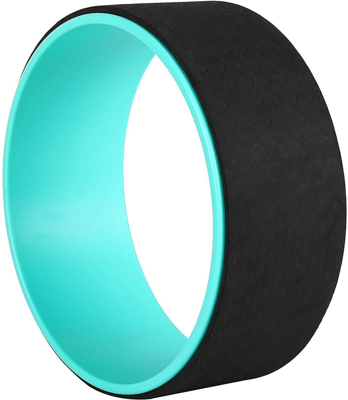 IRIS Yoga Wheel - Best Comfortable Stretching Prop For Backbends And Flexibility Pilates Ring(Black, Blue)