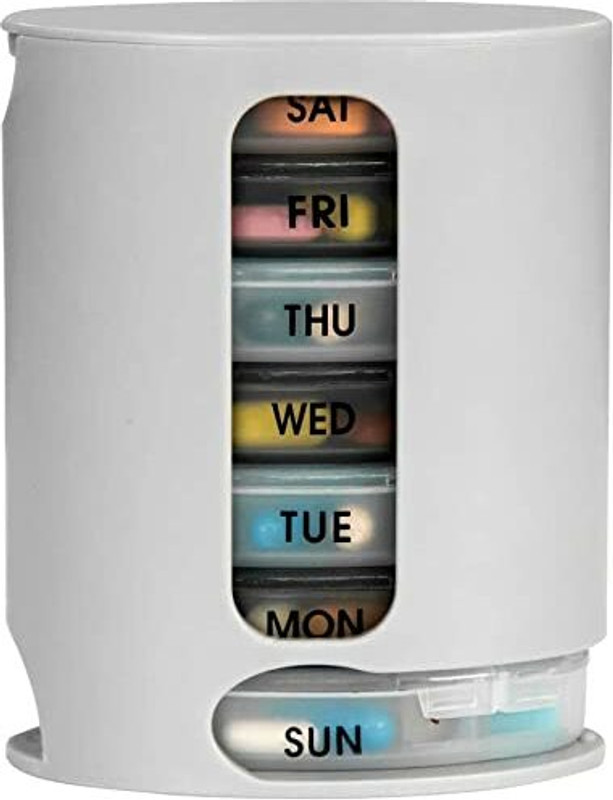 Prolieve 1 week Pill Pro 7 Day Weekly Pill Tablet Medicine Storage Organizer Box Pill Box(Navy)