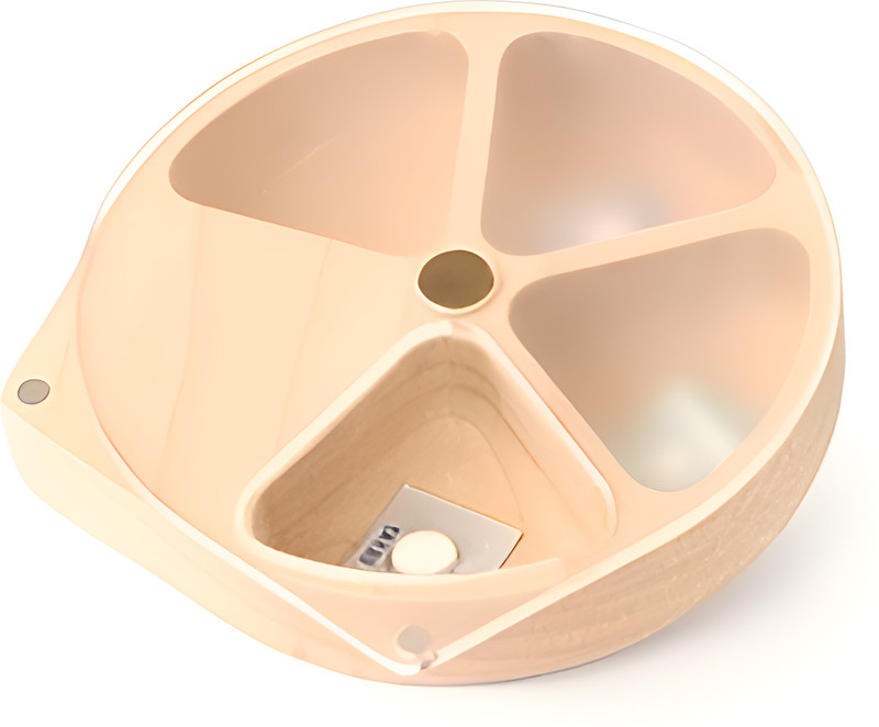 XSOURCE Wooden Rotating Pill Organizer Box – Compact and Travel-Friendly Tablet Holder Pill Box(Beige)