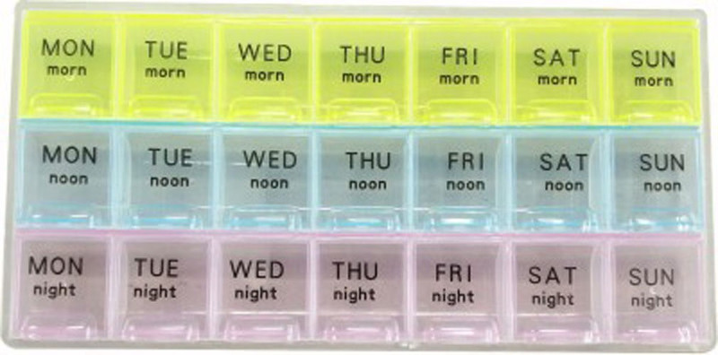 Divinext 1 week Storage Medical Organizer Pill Box(Multicolor)