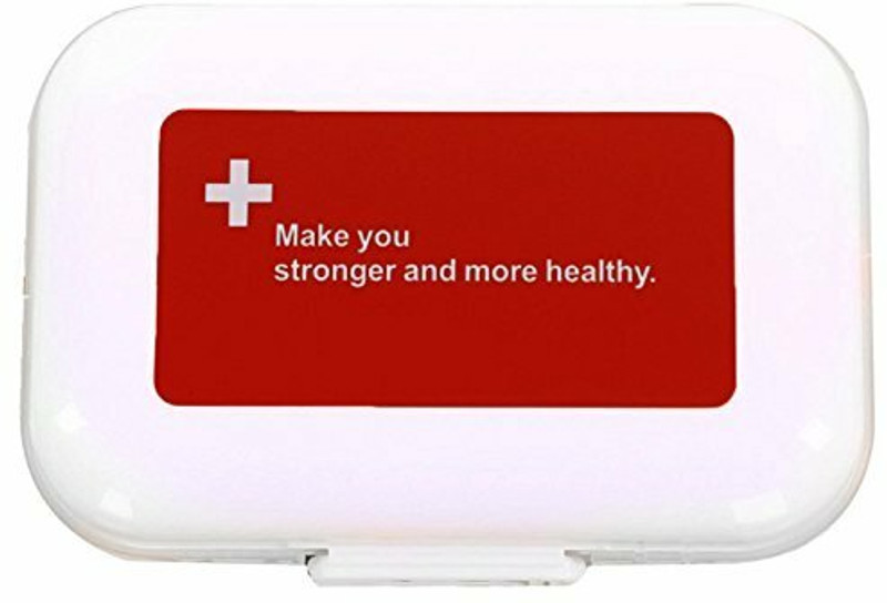 SVULINT 7 days 8 Slot Pill Case 8 Slot Medicine Tablet Holder Storage Case Portable Weekly Pill Box(Multicolor)