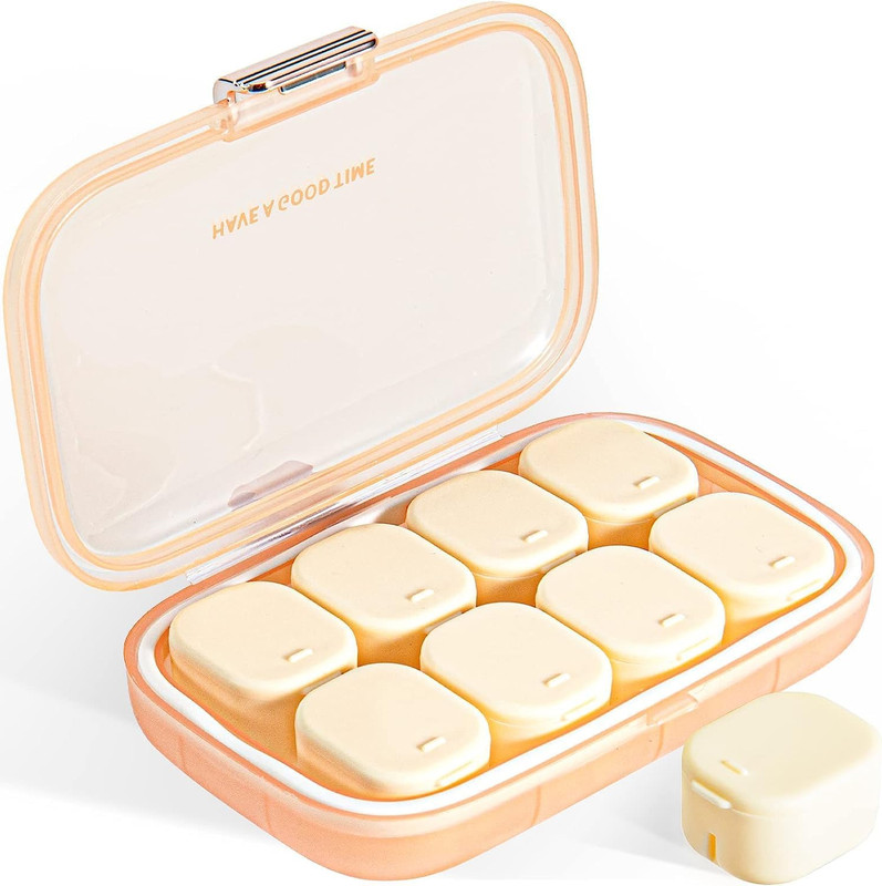 NWLY 28 28 days Pill Box Reminder Storage Medicine Box Organizer AM/PM - Multicolor Pill Box(Multicolor)