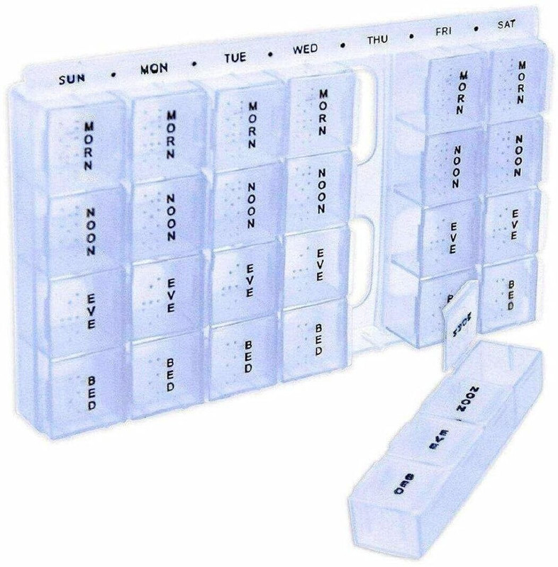 TeraaBliss 28 Medicine tray Pill Box(White)