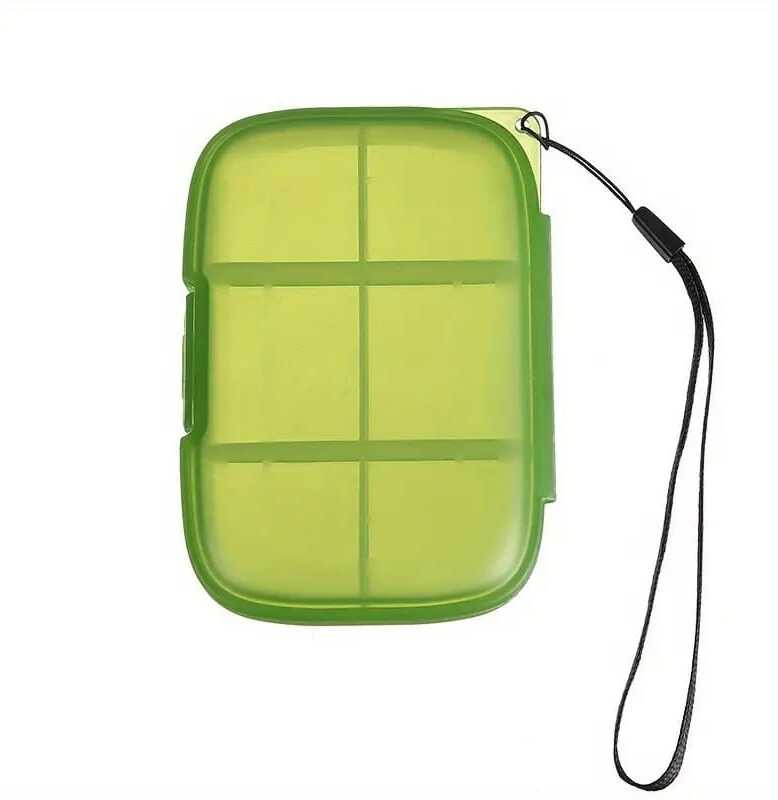 AL ATASH MONDAY-SUNDAY 6-Slot Pill Box, Compact & Portable Medicine Organizer for Daily & Weekly Use Pill Box(Multicolor)