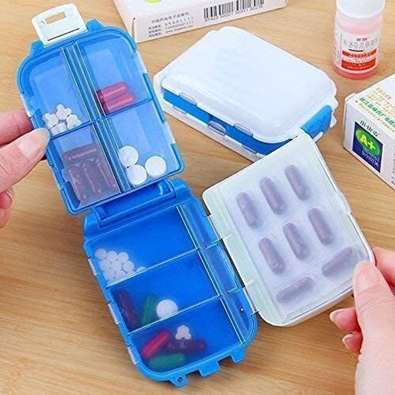 Top Select 7DAYS Medicine Pills Mini Vitamin Tablet Case Organizer Travel PACK OF 1 Pill Box(Multicolor)