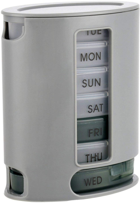 Top Select 7DAYS Medicine Splitter with 7 Portable Tray and 4 Compartments PACK OF 1 Pill Box(Multicolor)
