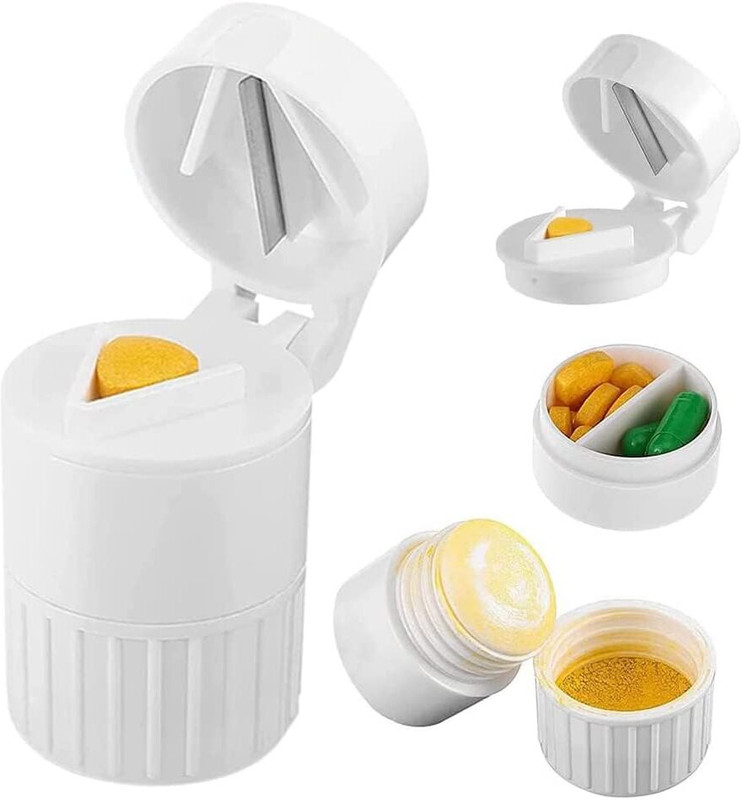 tathagat enterprise Pill Splitter Medicine Pill Case Tablet Cutter Splitter Manual Pill Splitter(White)