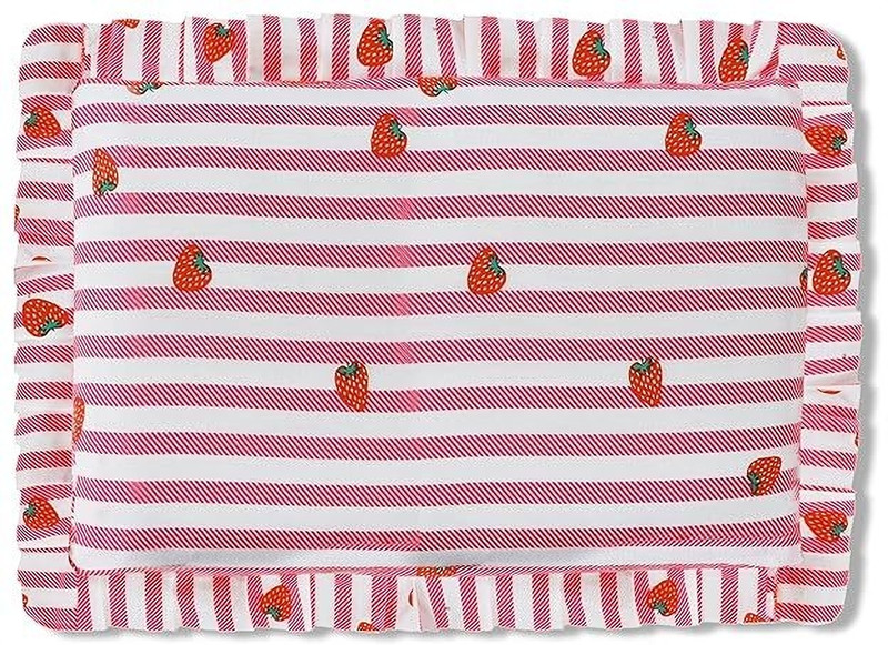 Oyo Baby Mustard Seeds Baby Pillow Pack of 1 Stripes Rai Pillow Baby Head Shaper Pillow, Rai Takiya,(Strawberry Printed)