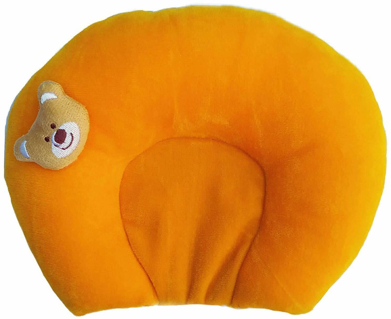 E VYAPAR KENDRA Mustard Seeds, Cotton Baby Pillow Pack of 1 Toons & Characters(Yellow Orange Shade U Shape)