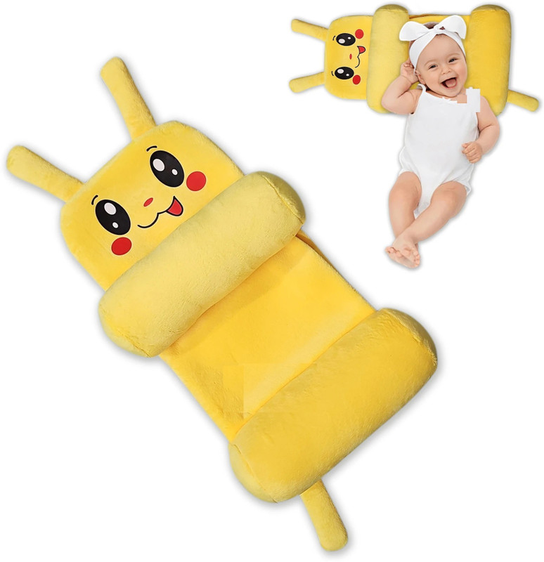 Millionminds Cotton Baby Pillow Pack of 1 Animals(Yellow)