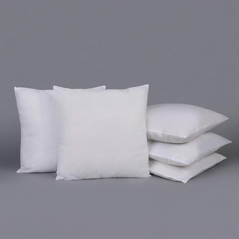 Zenvio Microfibre Cushion Pack of 5 Solid Ultra Luxuary Soft(White)