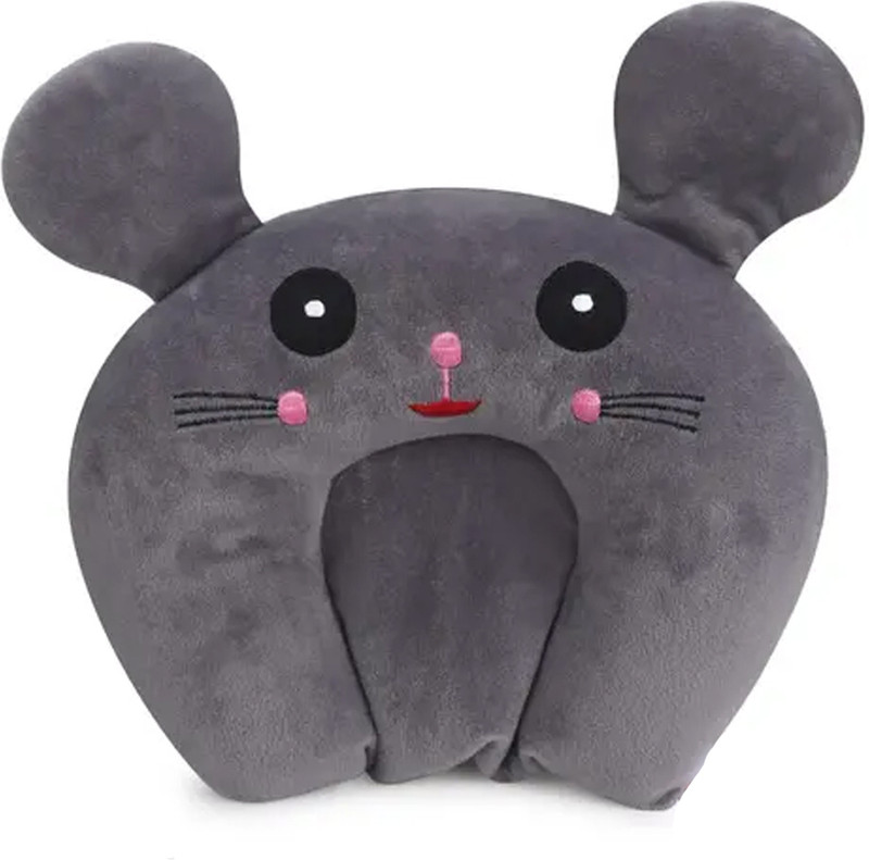 Momease Polyester Fibre, Mustard Seeds Baby Pillow Pack of 1 Toons & Characters(Grey)