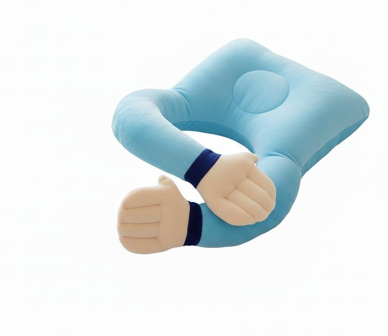 SHARKKIDS Microfibre Baby Pillow Pack of 1 Solid Baby Hugging Pillow with soft Fabric, Head Support for Baby(Sky Blue)