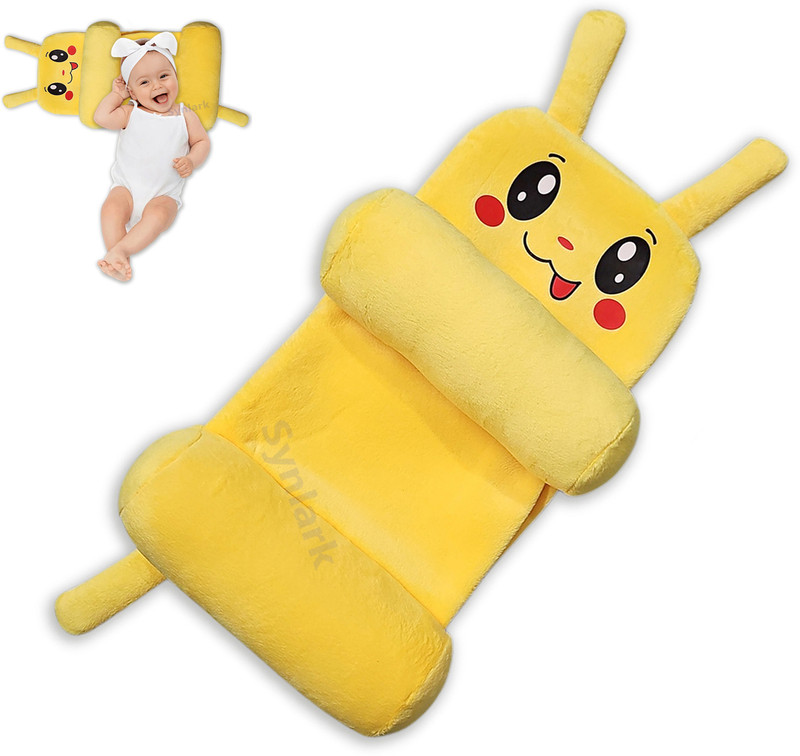 Synlark Cotton Baby Pillow Pack of 1 Solid Pillow(Slide-Yellow)